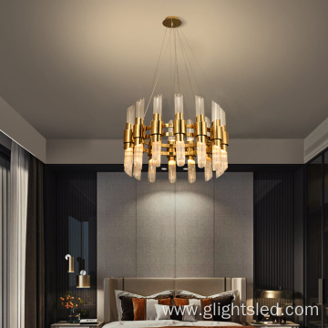 Hotel Round Glass LED Chandelier Light